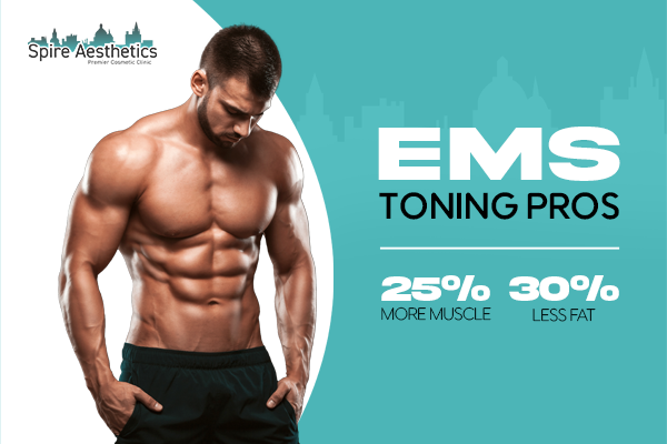 image of man with benefits of EMS toning pros treatment to help combat weight gain Cookham