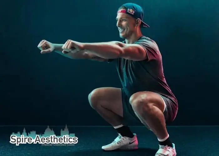 Image of man build leg muscle Cookham through exercise